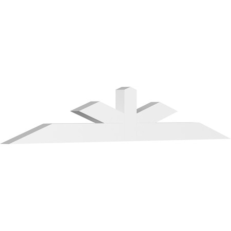 Ekena Millwork Saratoga Architectural Grade PVC Gable Bracket, 108"W x 18"H x 4"D x 6"F, 4/12 Pitch GBP108X18X0406SAR00